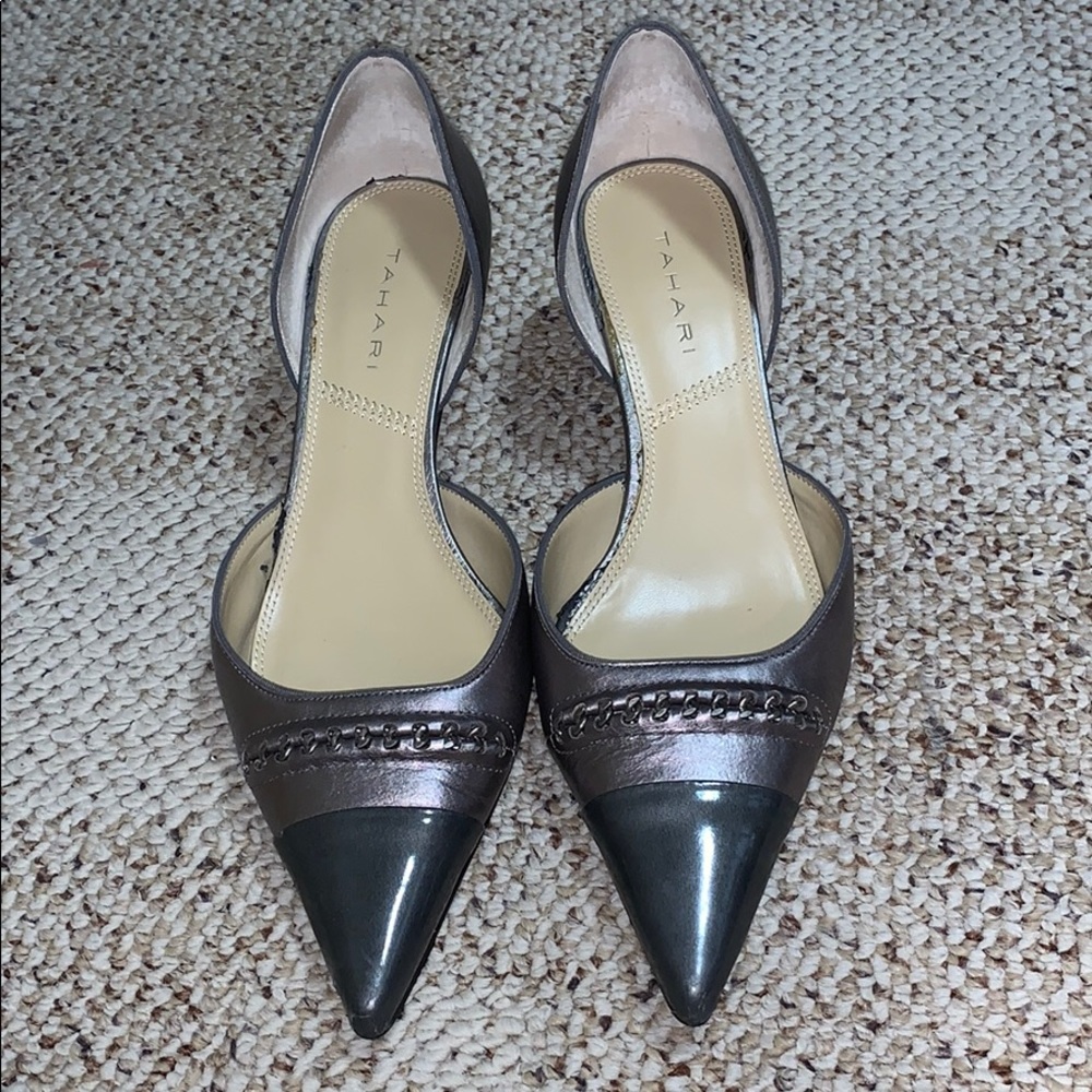 Silver toned heels size 9